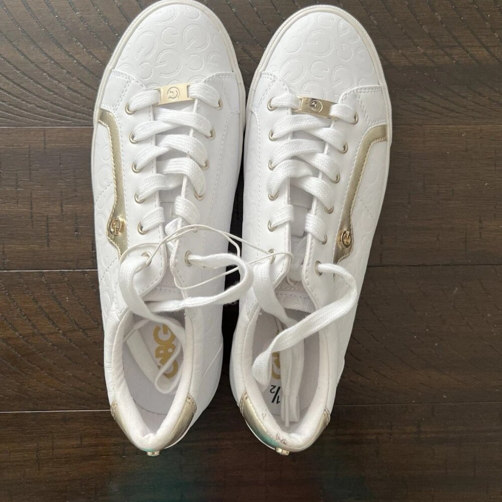 GBG (Los Angeles) Women's Sneakers White with Gold Accents